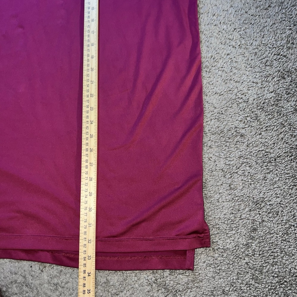 Peter Millar Summer Comfort Men's 2XL Maroon Solid Polo Short Sleeve Button - Picture 6 of 6